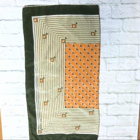 Guy Laroche Paris silk vintage Art Deco scarf - Picture 5 of 8